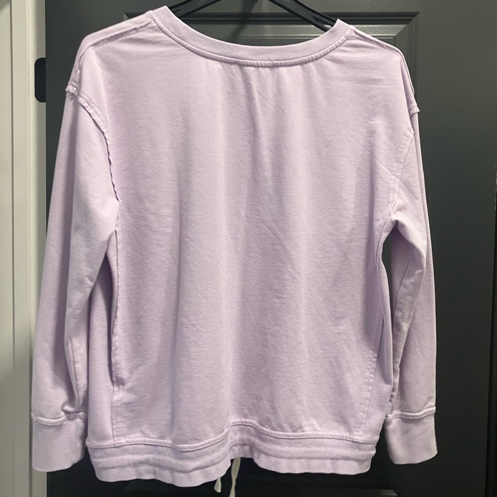 Jane and Delancey Light Lavender Drawstring Sweatshirt - Picture 2 of 4